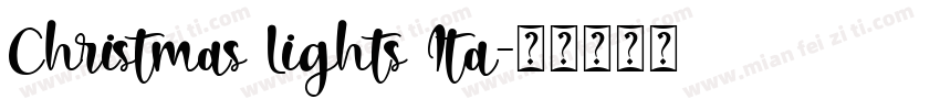 Christmas Lights Ita字体转换